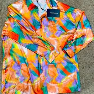 Peach Oversized Beach shirt